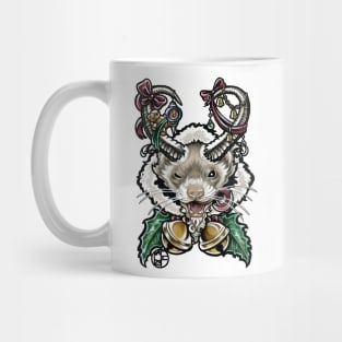 Krampus Ferret - Black Outlined Version Mug